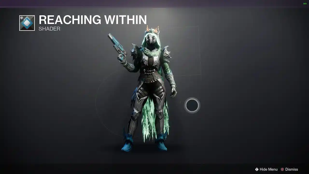 reaching within shader destiny 2